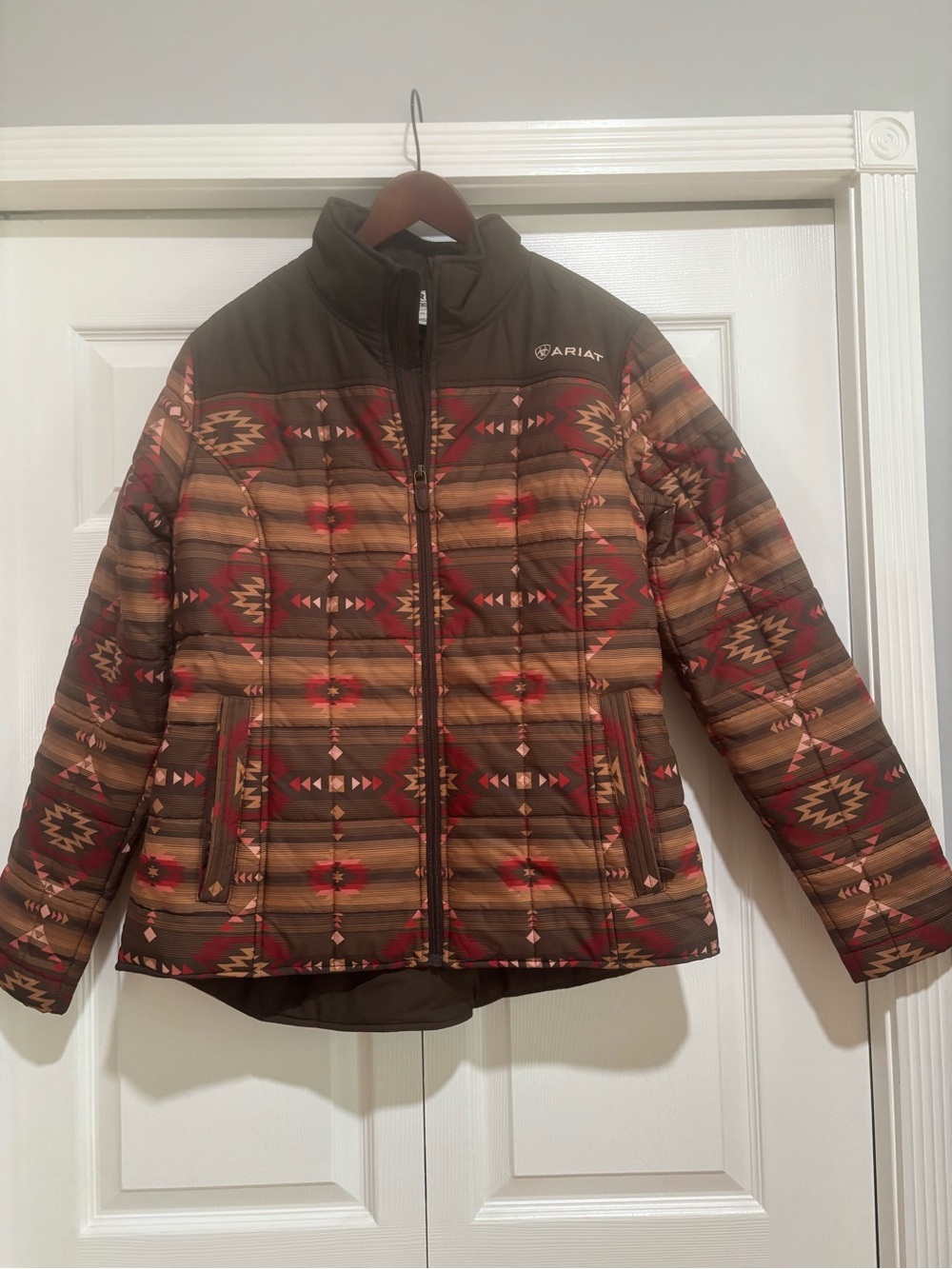 Ariat Brown Multicolor Southwestern Puffer Jacket
